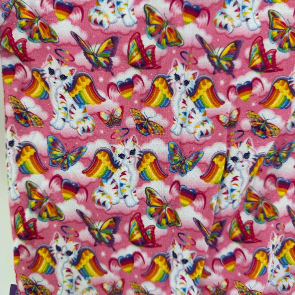 Posh Peanut x Lisa Frank Angel Kitty French Terry Hooded Romper - Picture 6 of 6